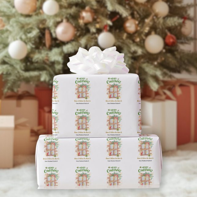 Realtor Christmas | Home Is Where the Heart Is  Wrapping Paper (Creator Uploaded)