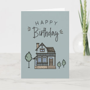 Realtor Client House Bonne Carte Anniversaire
