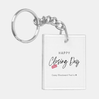Realtor Closing Day | Minimalist New Homeowner  Keychain