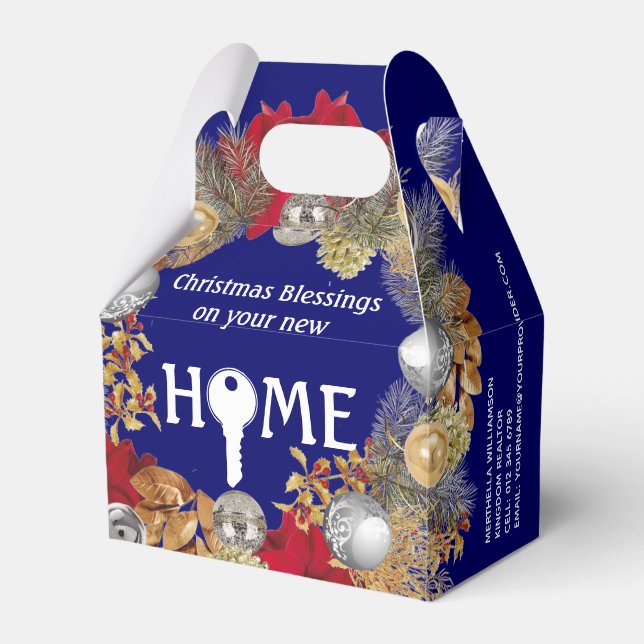 Realtor Closing Gift Christmas  Favor Box (Front Side)