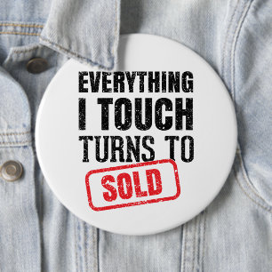 Realtor Funny  Mug Business Card 6 Inch Round Button