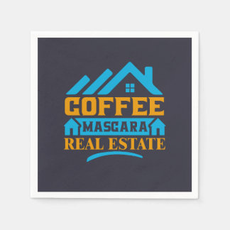 Realtor Gift | Coffee Mascara Real Estate Napkin