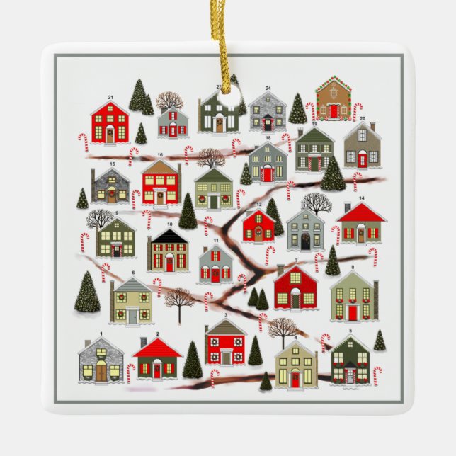 Realtor Holiday Gift Ceramic Ornament (Front)