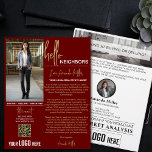 Realtor Introduction Real Estate Farming Letter Flyer<br><div class="desc">The Realtor Introduction Real Estate Farming Letter Flyer in a rich dark red and gold colour scheme, meticulously designed to exude elegance and professionalism. This flyer is crafted to introduce you effectively to your community, blending the warmth of a personalized "Hello Neighbour" letter with the sophistication required for impactful real...</div>