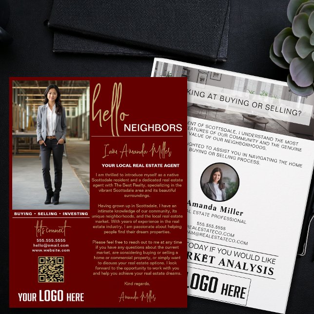 Realtor Introduction Real Estate Farming Letter Flyer (Creator Uploaded)