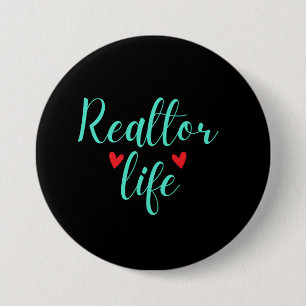 Realtor Life 3 Inch Round Button