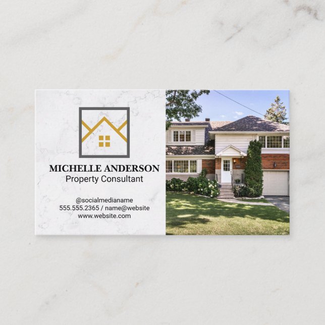Realtor Logo | Residential House Business Card (Front)