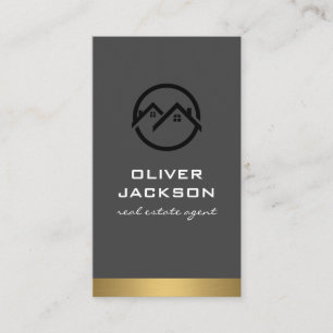 Realtor Metallic Trim Business Card