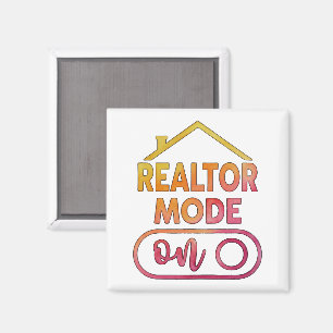 Realtor Mode On Magnet Watercolor Real Estate Gift