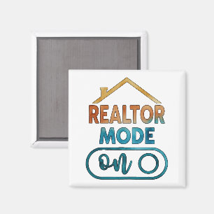 Realtor Mode On Magnet Watercolor Real Estate Gift