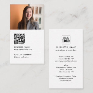 Realtor Modern professional QR code photo Business Card