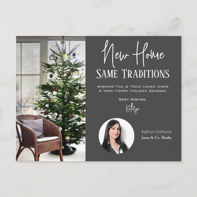 Realtor New Home Holiday Greetings Postcard (Front)