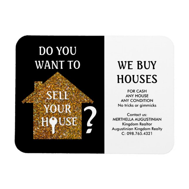 Realtor NOUS ACHETONS MAISONS Magnet (Horizontal)
