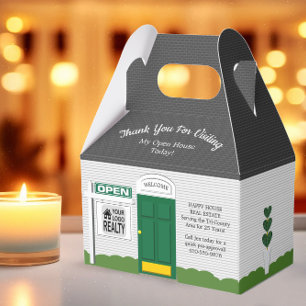 Realtor Open House Green Door White House Favor Box