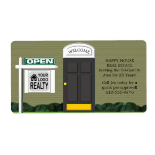 Realtor Open House Wooden Sign Grey House