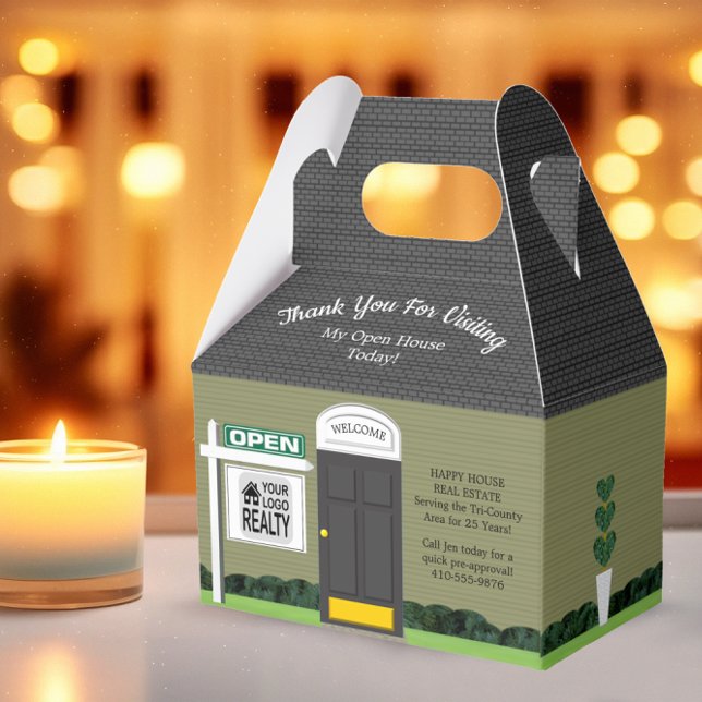 Realtor Open House Wooden Sign Grey House Gift Box (Creator Uploaded)