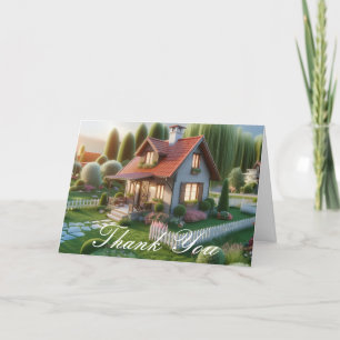 Realtor or Mortgage   Thank You Whimsical Cottage Card