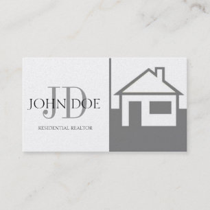 Realtor Platinum House/Monogram Business Card