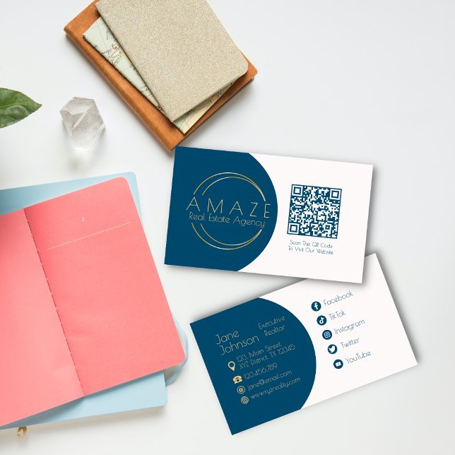 Realtor QR Carte de visite avec logo (Créateur téléchargé)