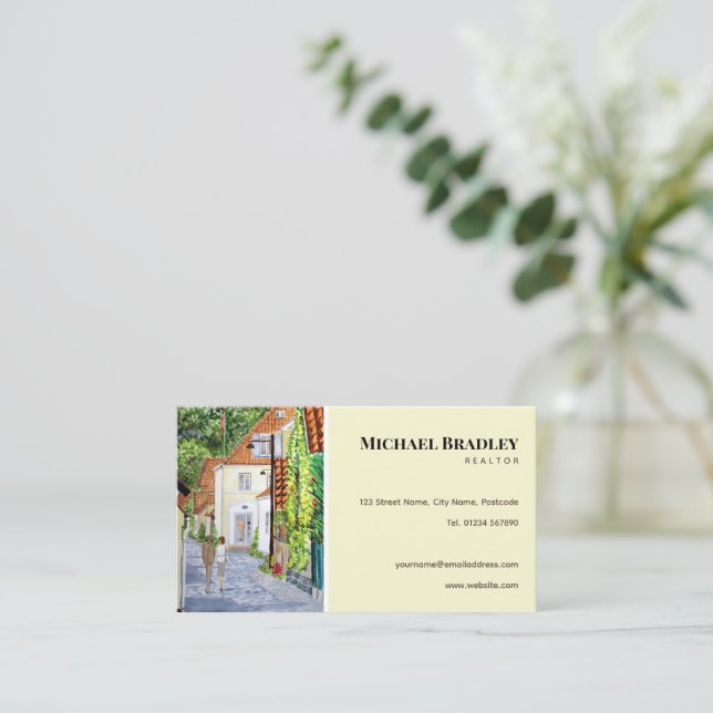 Realtor Real Estate Agent Carte de visite de propr (Debout devant)