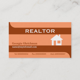 Realtor/Real estate business cards- coral Business Card