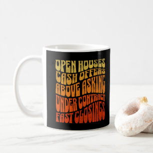 Realtor Real Estate Favourites Groovy Retro Boho Coffee Mug