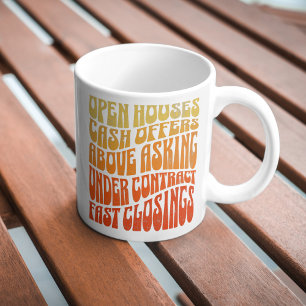 Realtor Real Estate Favourites Groovy Retro Boho Coffee Mug