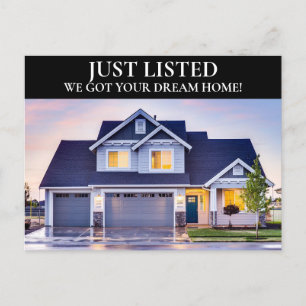 Realtor Real Estate Just listed Photo Postcard