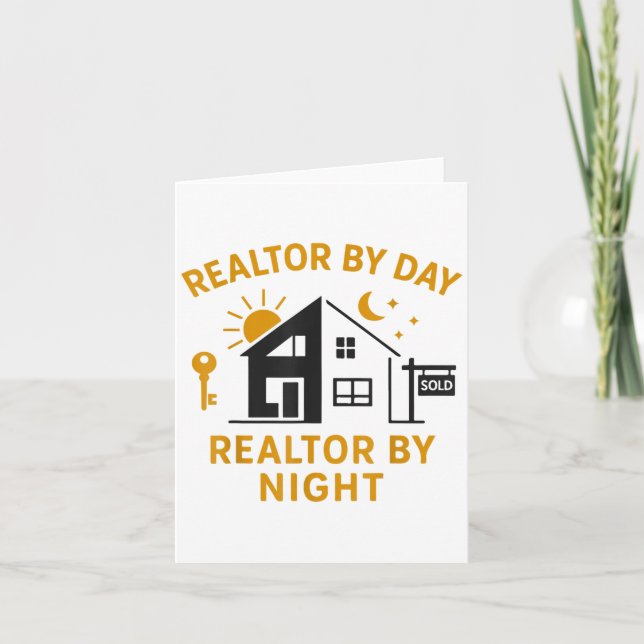 Realtor Realtor By Day Realtor By Night  Card (Front)