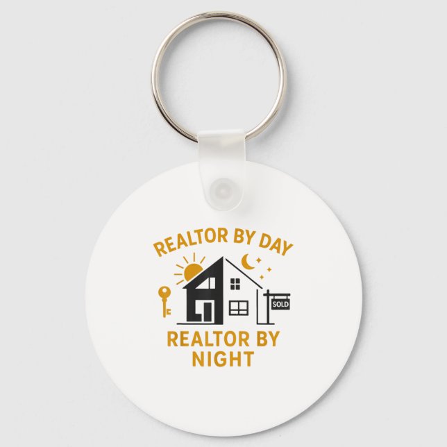 Realtor Realtor By Day Realtor By Night  Keychain (Front)