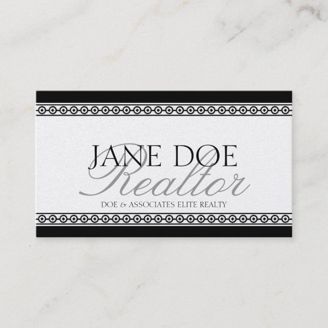 Realtor Script Gold Premium Paper Business Card (Front)