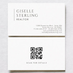 Realtor Simple Modern Professional QR Code Business Card