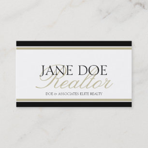 Realtor Tan Script Business Card