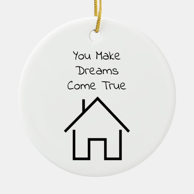 Realtor Thank You Gift Personalized Ceramic Ornament (Front)