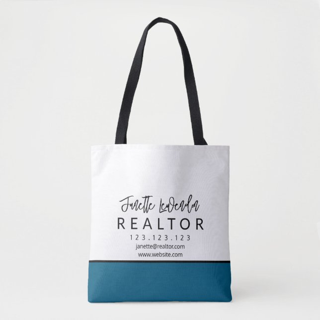 Realtor Tote Bag Personalized Business Tote Bag (Front)