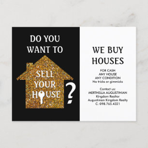 Realtor WE BUY HOUSES Postcard