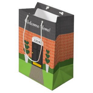 Realtor Welcome Home Brick New Home Gift Bag
