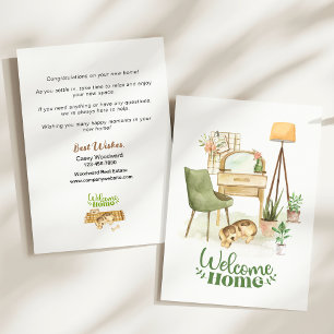Realtor Welcome Home Congratulate Clients New Home Card