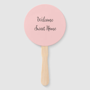Realtor welcome home housewarming add your name te hand fan