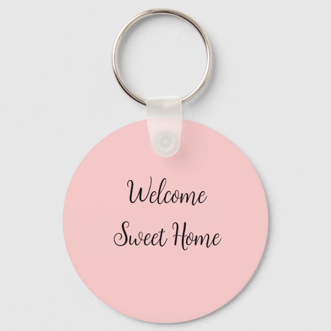 Realtor welcome home housewarming add your name te keychain (Front)