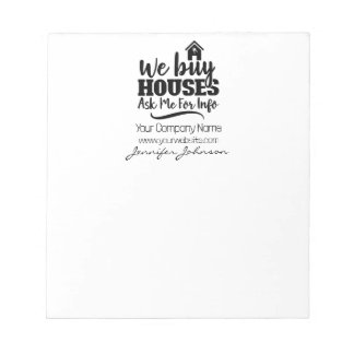 Realty We Buy Houses Real Estate Notepad