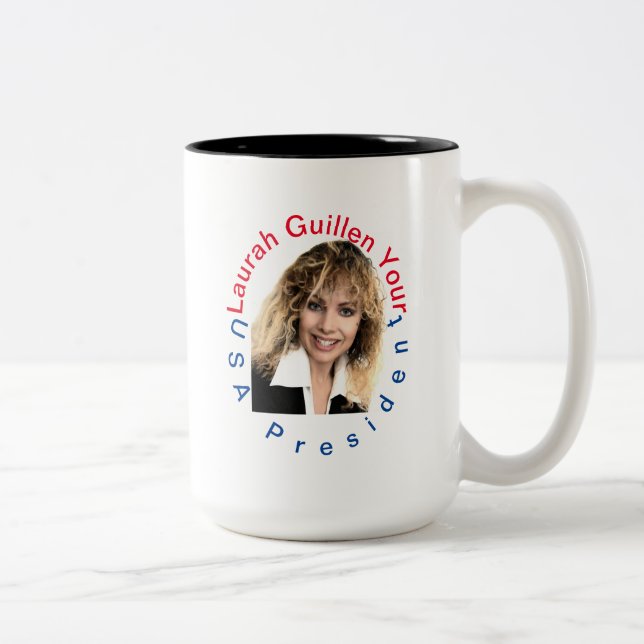 #REALUSAPRESIDENTLAURAHGUILLEN Two-Tone COFFEE MUG (Right)