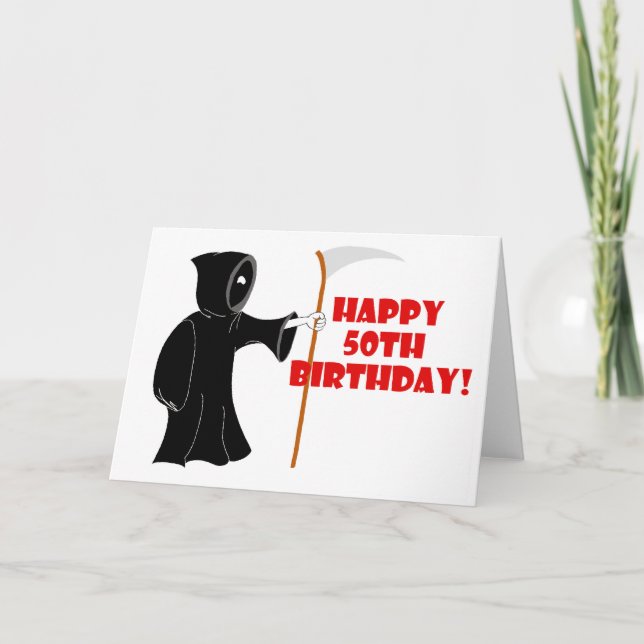 Reaper 50th Birthday Card (Front)