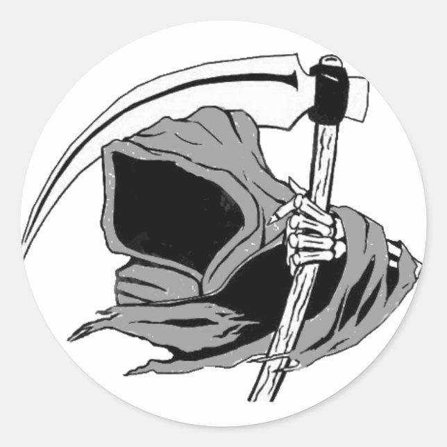 reaper classic round sticker (Front)