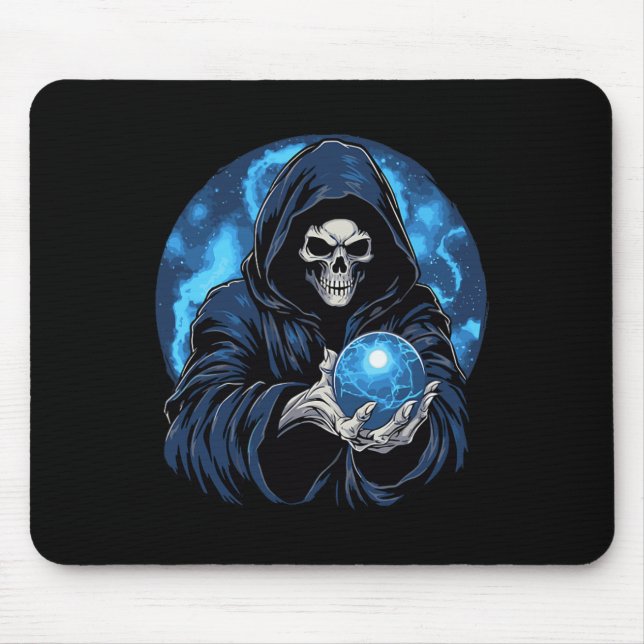 Reaper Death Skeleton Halloween  Mouse Pad (Front)
