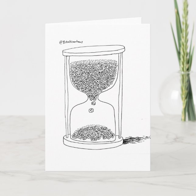 Reaper Hourglass Greetings Card (Front)
