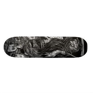 reaper skateboard/ black and grey skateboard