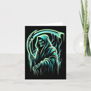 Reaper Skeleton Skull Cool Halloween Heavy Metal M Card