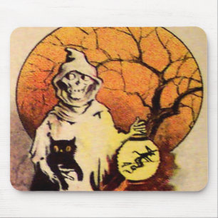 Reaper (Vintage Halloween Card) Mouse Pad