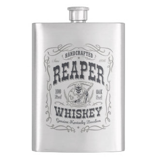Reaper Whiskey Kentucky Bourbon Hip Flask